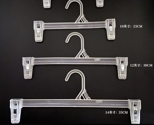 Buy 12inch/14inch/ Thin-wall design non-slip structure high precision plastic hanger with clips mould length interchangable design online manufacture
