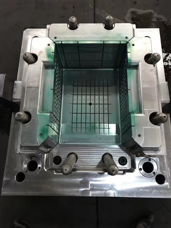 Fruit Crate Plastic Injection Mould Cold Runner Automatic Drop Semi / Automatic Ejector